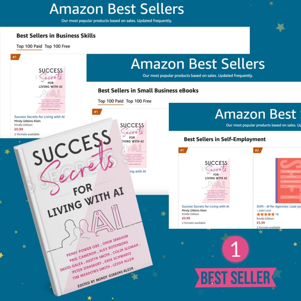 Book cover and showing number 1 status in 3 categories